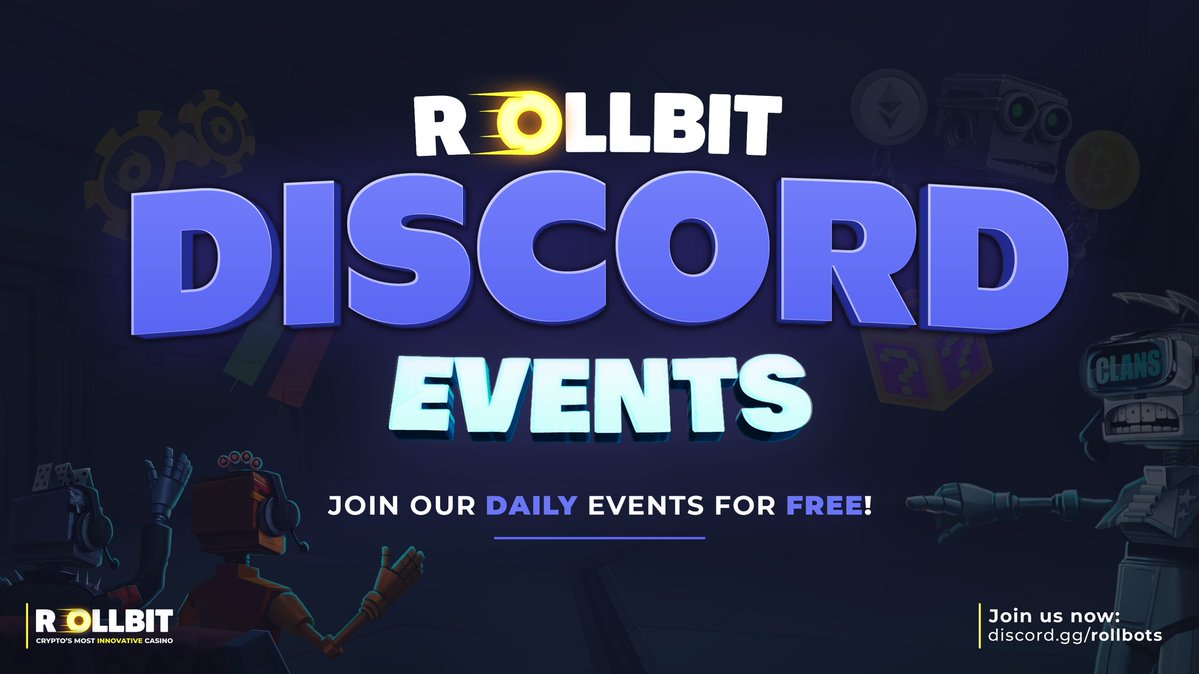 rollbit's tweet image. We&apos;re giving away cash prizes every day this week in our Discord Community Events!

Set your reminders, then reply with your username and which events you&apos;ll be attending for your chance to win $100 Rollbit balance!

Here&apos;s the schedule:
🤪Monday: Mental Monday
⚽Tuesday: Sports…