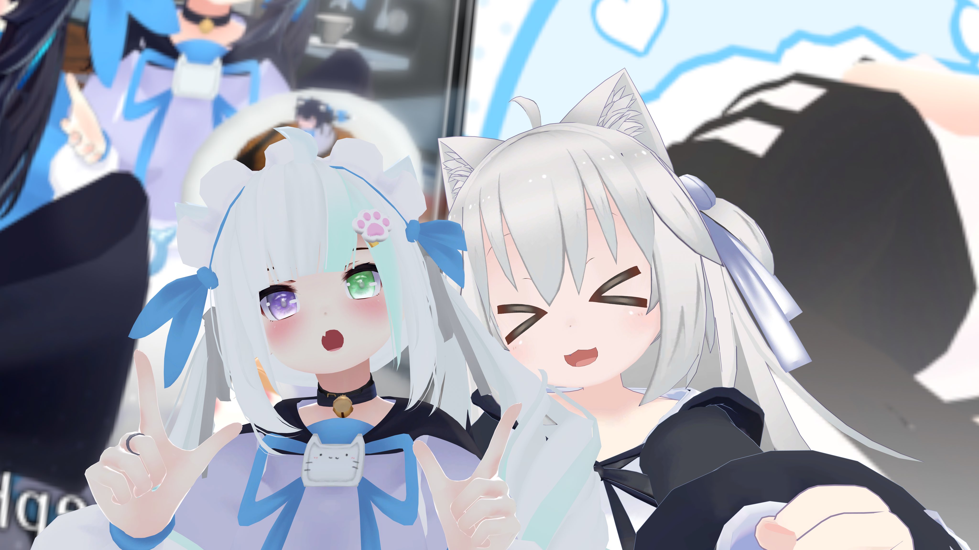 ②猫の日♡限定m(=✧ω✧=)m✧ ✧ ✧ 白猫♡白猫　猫ひな人形 ②猫の日♡限定m(=✧ω✧=)m✧ ✧ ✧