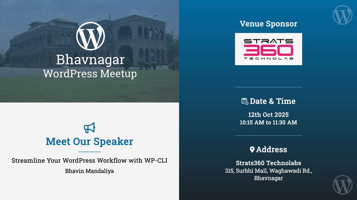 bvnwpmeetup's tweet photo. 🚀 Get Ready to join the October 2025 - WordPress Meetup!   

Don’t miss this opportunity to learn, network, and enhance your technical skills!      

RSVP is compulsory for the event!  Please do RSVP here: https://t.co/h3Pb23Tpn4 https://t.co/PaurwT74mt