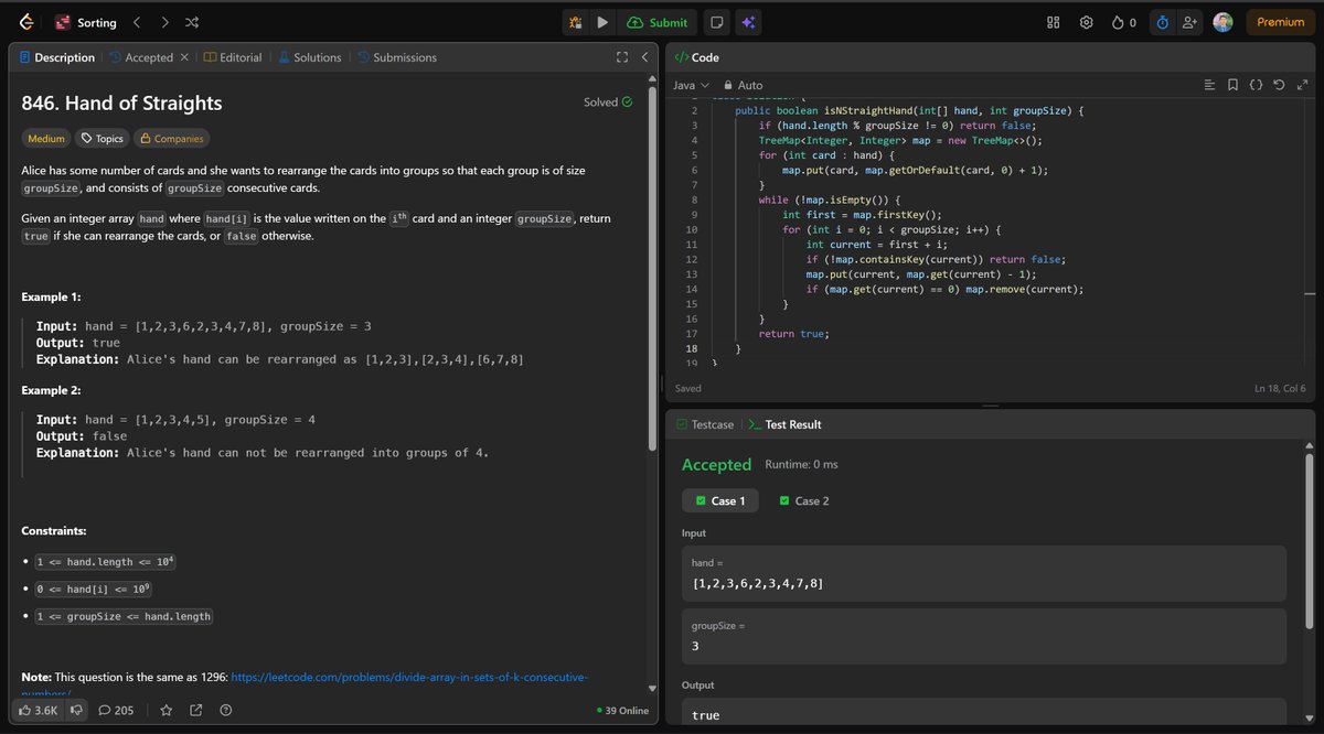 madhavtiwari24's tweet image. Day 160 of #365DaysOfLeetCode ✅Just solved LeetCode problem No. 514! Let’s keep pushing!📷#LeetCode #CodingChallenge #ProblemSolving