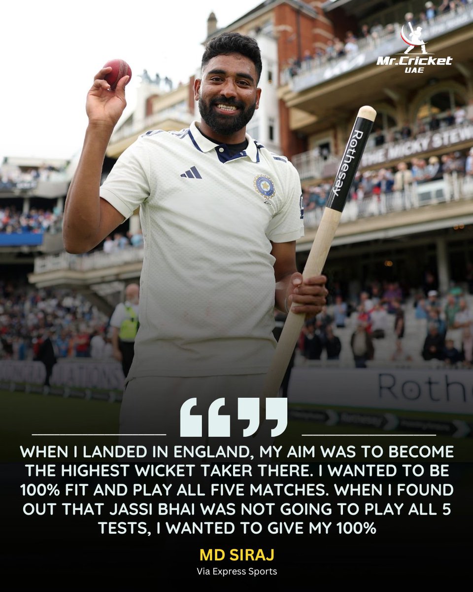 mrcricketuae's tweet image. 💪 Mohammed Siraj gave it his all in the England series 🇮🇳🔥

#MohammedSiraj #TeamIndia #INDvENG