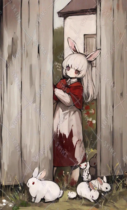 うさぎさんがいる
