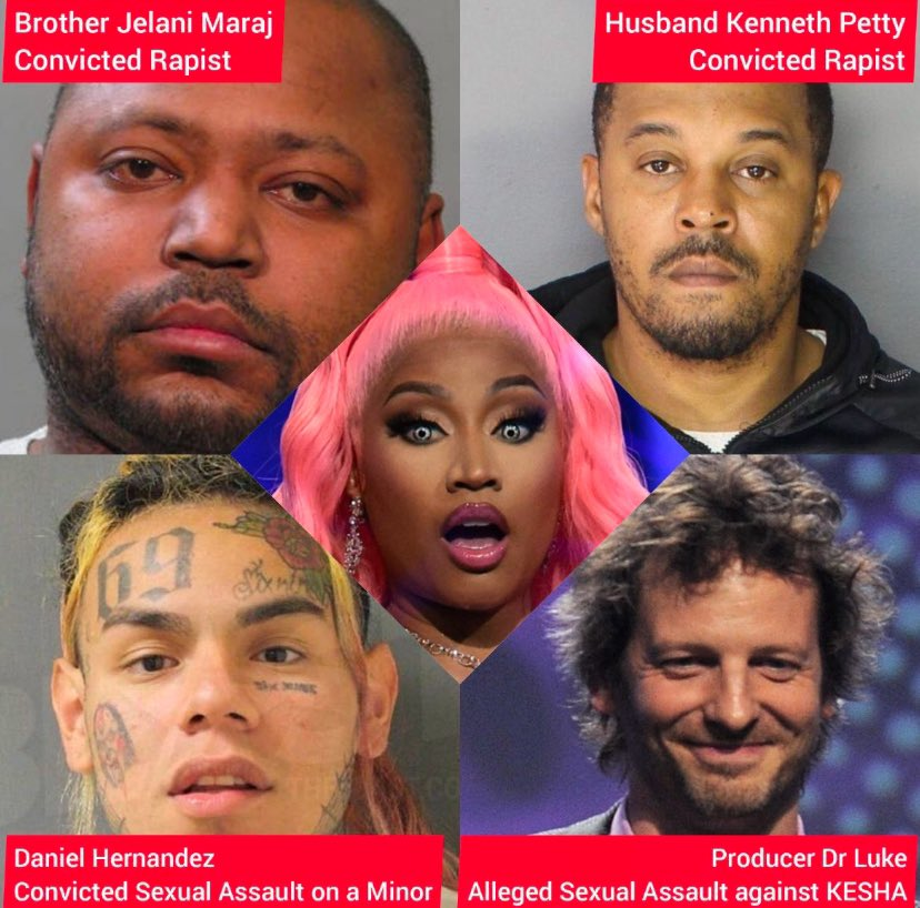 _Whregeous's tweet photo. @cardirapedmee @Aquamarixz @camphive @NICKIMINAJ He snuck into her club with a fake ID & only took pics while she was wearing a top & bottoms. #queenofRAPE admitted to letting a "little boy" hit & humped & grinded on another while ignoring the boos from it. "Is this your first lap dance?" She's just as sick as her relatives. ๐คฎ https://t.co/bppltMr9Ig