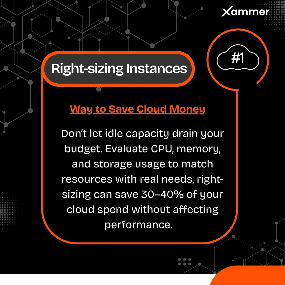 XammerUni's tweet image. ☁️ Cloud Tip: Right-size Your Instances

Don’t pay for idle capacity.
Match CPU, memory &amp;amp; storage to real needs — save up to 40% on cloud costs without hurting performance.

#CloudTips #FinOps #CloudOptimization #RightSizing #Xammer