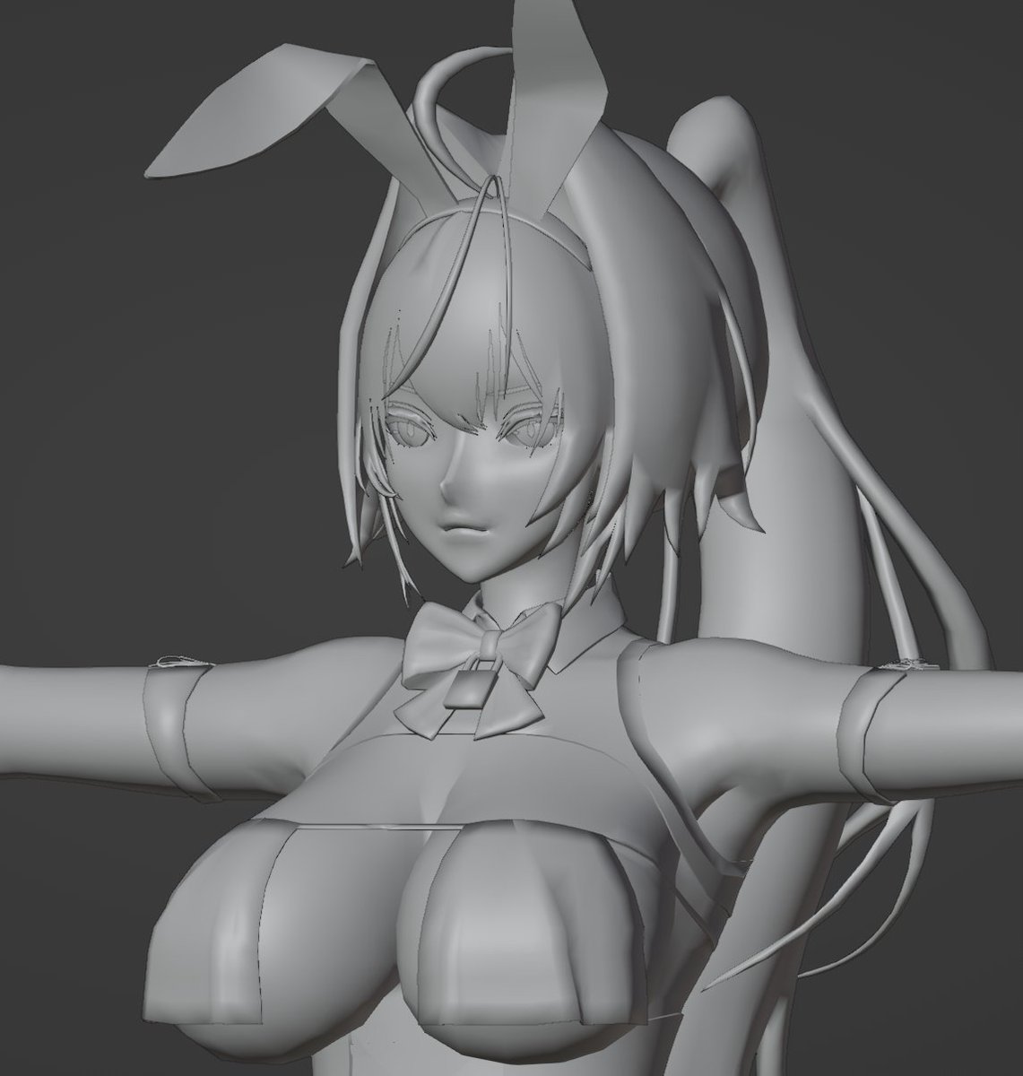 次回作の開始が遅くなってしまい、申し訳ありません。
今回のキャラクターは皆様に無料で配布する予定です。

#NIKKE #ベイ #Bay #メガニケ #b3d #blender #3DCG