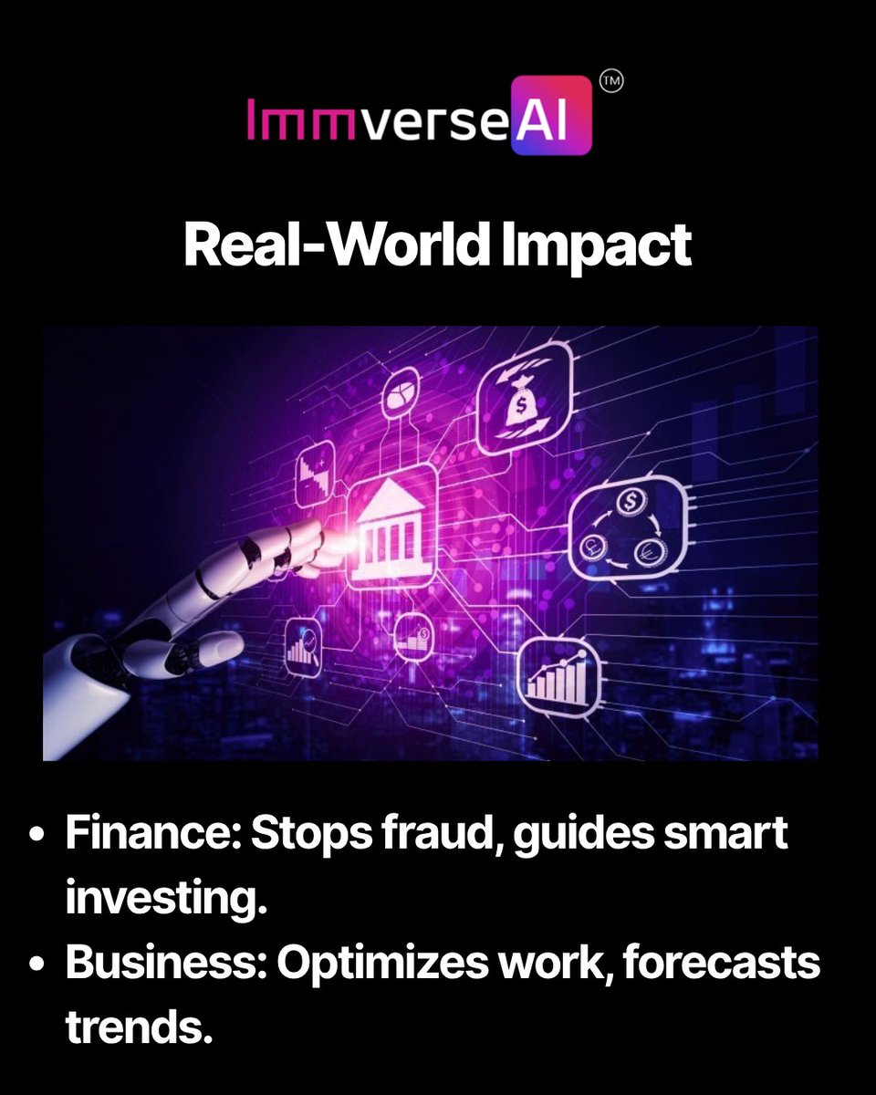 ImmverseAI's tweet image. Cognitive Computing = AI that thinks, learns & reasons like us.
From big data insights to fraud detection & virtual assistants - it’s transforming our world.
📘 Learn. Grow. Achieve.
👉 Explore more at edu.immverse.ai
#AI #CognitiveComputing #FutureReady #ImmverseAI…