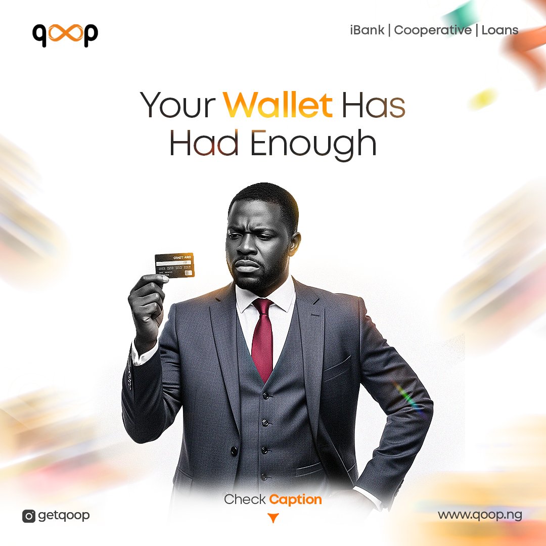 getqoop's tweet image. Track your spending, plan better, and save smarter with QOOP before your money files for resignation.
Your next “I’m broke” moment is preventable. Start managing, not guessing. Visit: app.qoop.ng to get started
#QOOPSmartMoves #TrackYourCash #QoopCoop #MoneyInCheck