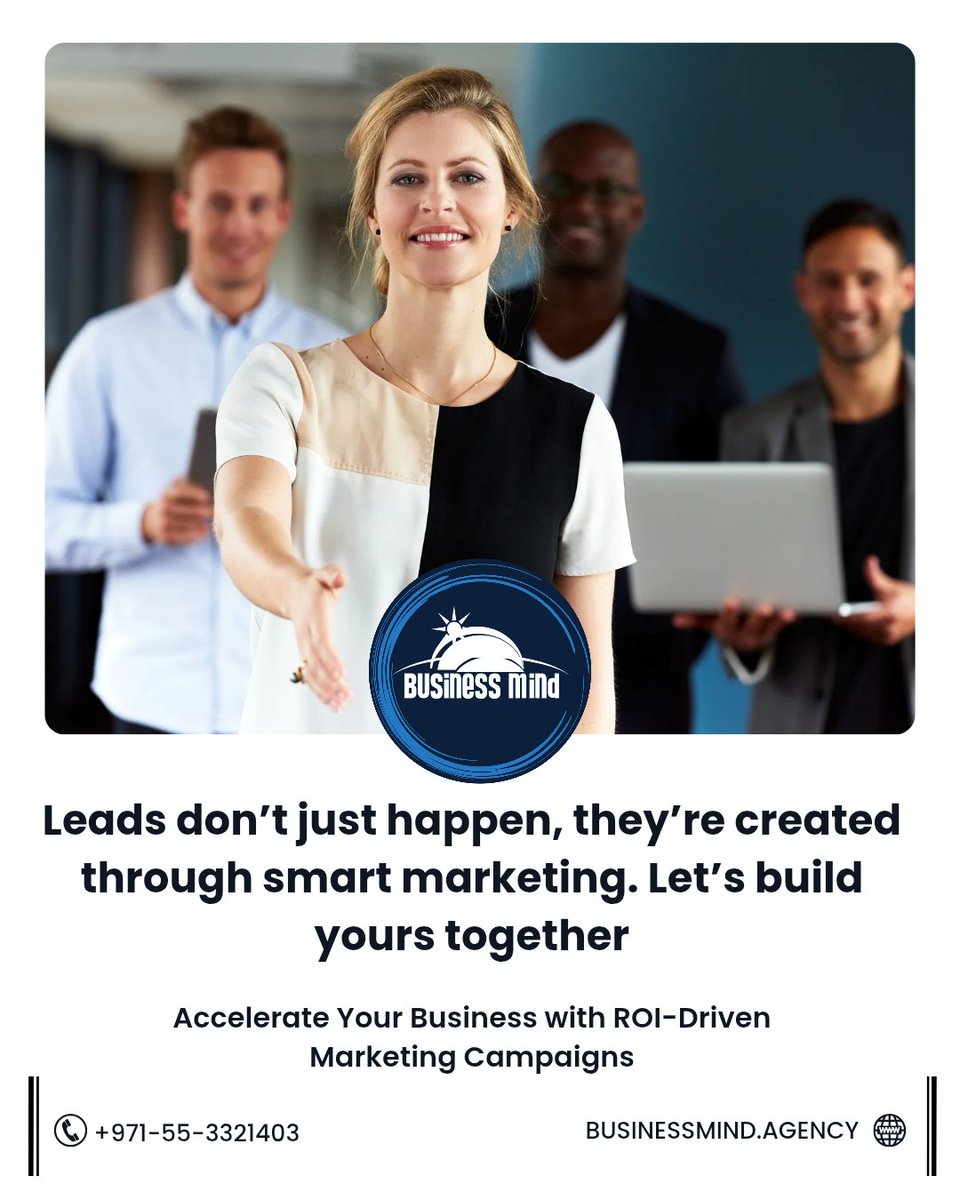 BusinessMindUAE's tweet photo. 🎯 Leads don’t just happen — they’re created through smart marketing!

📞 +971-55-3321403, 🌐 https://t.co/HWFvlW8Cda

#BusinessMindAgency #DubaiMarketing #UAEAdvertising #DigitalMarketingUAE #LeadGenerationDubai #MarketingExperts #SocialMediaMarketing #WhatsAppMarketing https://t.co/H4YcyimSPp