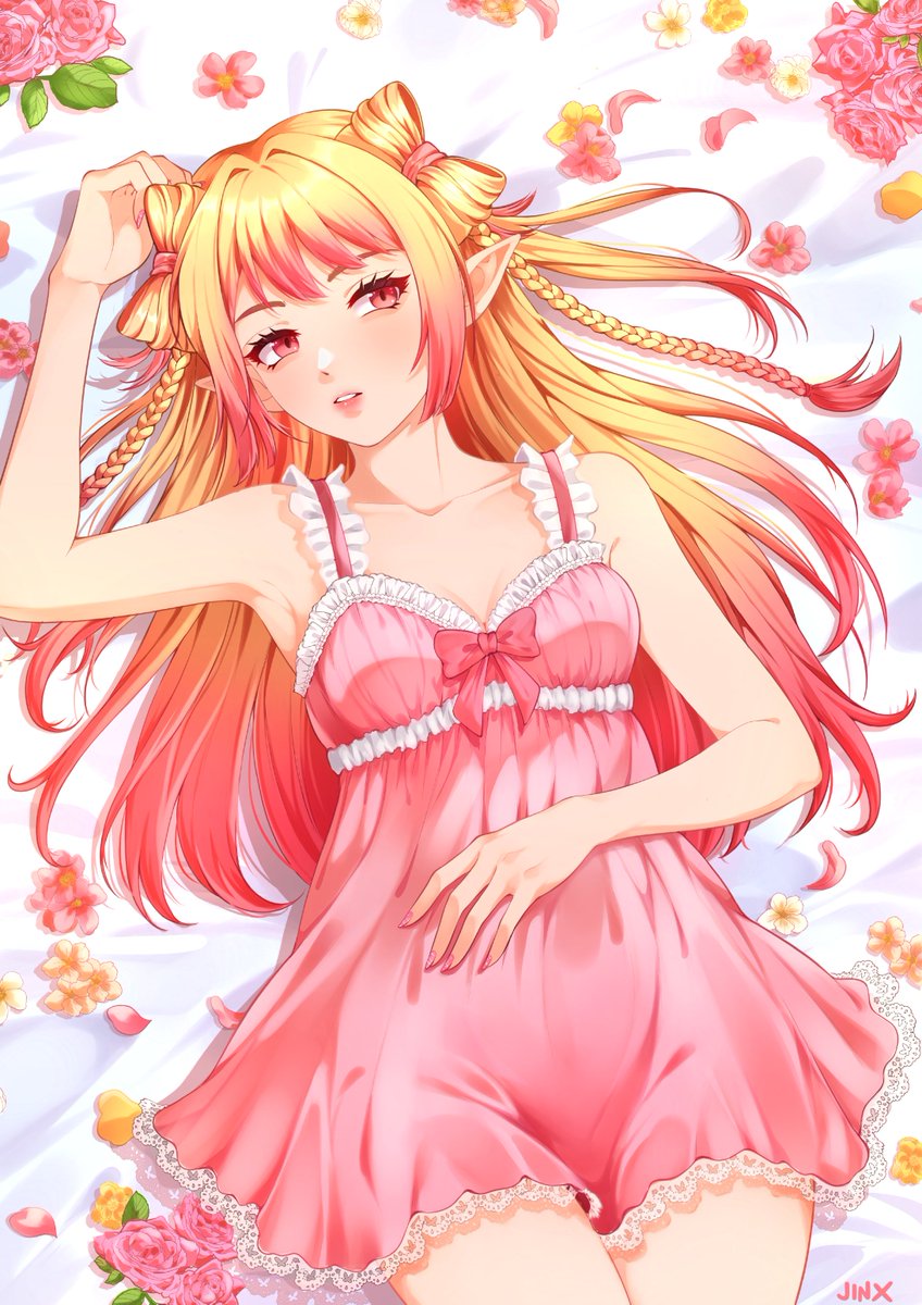 here’s a commission for <a href="/carefaeri/">✨</a> ✨ i just can’t get over how pretty her oc is 🤧 i really love drawing her! 🩷

#ArtistOnX #commissionart