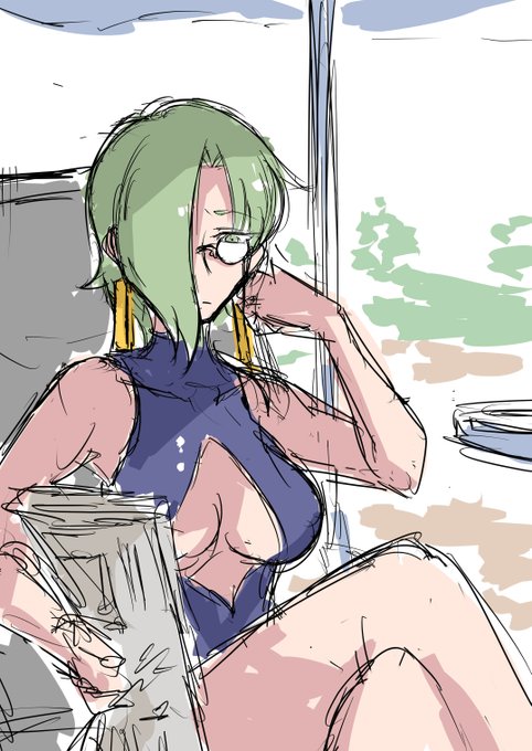 #なんの脈絡もなく水着イラストを再掲して最近フォローしてくれたフォロワーを怖がらせましょう 