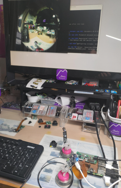 ltd_soho's tweet image. New product to extend the camera cable by FPD Link III. SE-CXB02-Tx + IMX219, #raspberrypi #libcamera