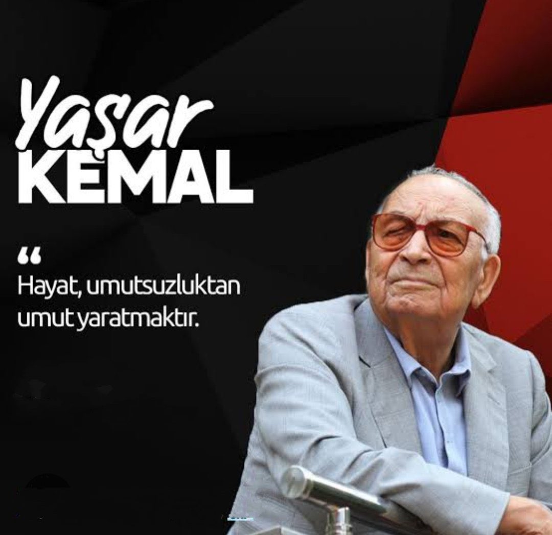 “Bizler yüreğimize hiçbir zaman umutsuzluğu yakıştırmayacağız…”
#YaşarKemal 🕯️🎂