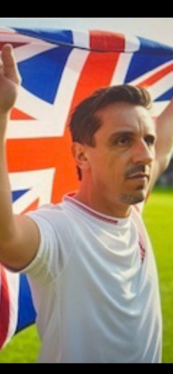 cowboy964365's tweet photo. Gary Neville insulting the white middle aged men who supported him over the years over there racist flags, after marching with his own. Does this mean he was supporting racism, or is he just a woke leftist cunt 🇬🇧 retweet this twat 🇬🇧 https://t.co/wnFayeckZ5