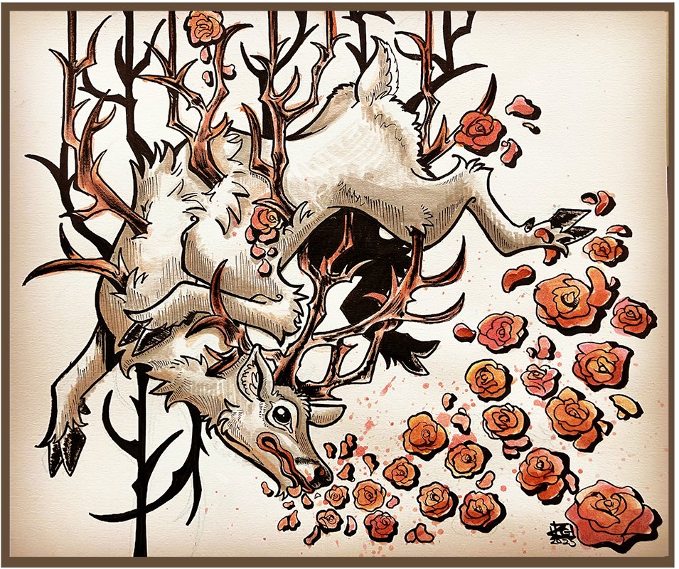 DAY05- DEER
🦌
#inktoberday5 #inktober2025 #inktober #kozispoonart #kozispoon #kozispoonartsu