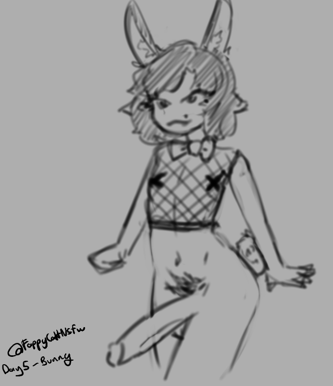 FappyCattNSFW's tweet photo. Day 5 - Bunny 
I drew @KenAshcorp for bunny tag :3 
#nsfwtober2025 #kinktober2025 #nsfw #ashcunny #KenAshcorp https://t.co/USegOVFnxA