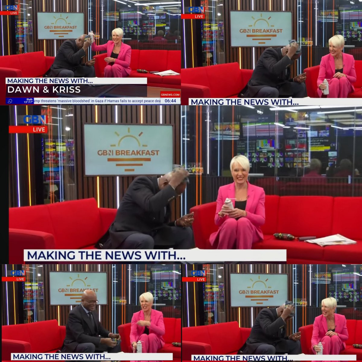 Its Mondays 🔴 LIVE on <a href="/GBNEWS/">GB News</a> with #BreakfastwithEamonnandEille <a href="/EamonnHolmes/">Eamonn Holmes OBE</a> + <a href="/elliecostelloTV/">Ellie Costello</a>  + plus all of sport <a href="/Coytey/">Paul Coyte</a> and of course all this morning paper reviews <a href="/DawnNeesom/">Dawn Neesom</a> and <a href="/krissakabusi/">Nze (QMSI) Kriss Kezie Akabusi (RAPTC) MBE MA OLY</a>  
&amp; What does one toilet say to the other? You're looking a little flushed😂💖