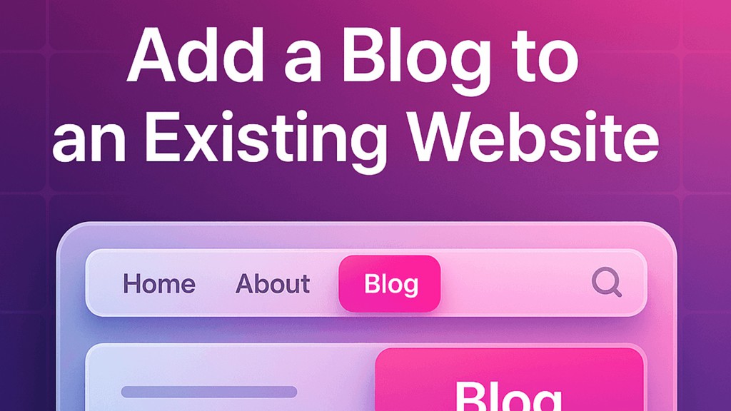 3 Ways to Add a Blog to an Existing Website for Max SEO: lttr.ai/AjhGv

#CompareBuiltInModules #WordpressSubfolders #ModernPlatforms #ContentMarketing #SimplifyingDayToDayOperations #OptimalKeywordPlacement #SlowerLoadTimes #ClunkyUserExperience #OpenSourceNatureMake