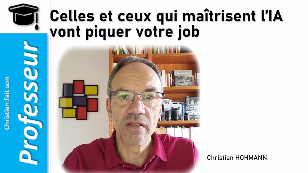 Celles et ceux qui maîtrisent l’IA vont piquer votre job
|Those who master #AI will steal your #job youtu.be/8f4SvksCzf8?si… via <a href="/YouTube/">YouTube</a>