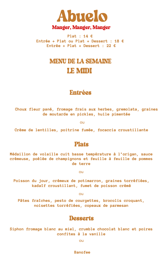 AbueloToulouse's tweet photo. 🥳 Hier, on fêtait les Abuelos, ces grands-pères qui mijotent les souvenirs aussi bien que les plats...
Et si on prolongeait un peu cette fête cette semaine avec notre nouveau menu ? 
#Toulouse #Cartoucherie #Gastronomie https://t.co/jjYqZU4OGq