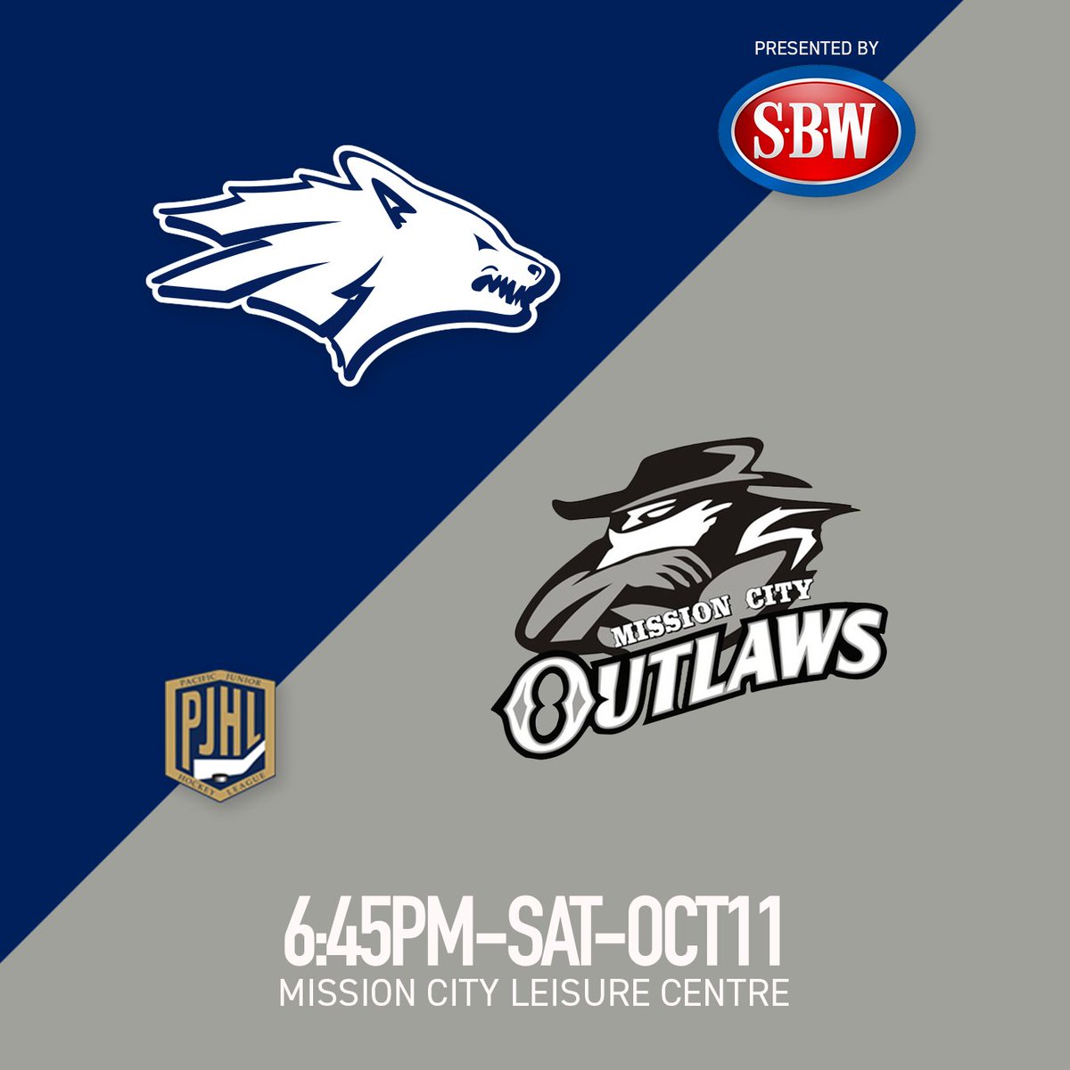 #gameday The Wolf Pack is in Mission tonight to take on the Outlaws at the Mission City Leisure Centre. Puck drops at 6:45PM.

You can catch all of the action on <a href="/FloHockey/">FloHockey</a> 
flohockey.tv/events/1447458…

#StrengthOfThePack #PJHL #roadgame
#SmithBrosWilson