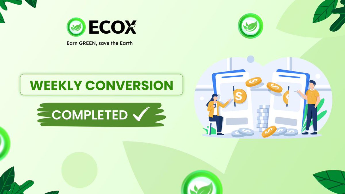 🍀 The weekly GREEN → ECOX conversion in the ECOX app is now OPEN.

You can check your balance, complete the conversion, and claim ECX directly in the app.

 💡 For step-by-step guidance, please read THIS ARTICLE (blog.ecox.network/how-to-claim-e…)

❤️ If you encounter any issues, feel