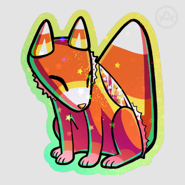 blackeyebruise's tweet photo. candy corn foxes dropped https://t.co/bwl05zK0i8 available as both stickers and charms https://t.co/FTdlycFWC6