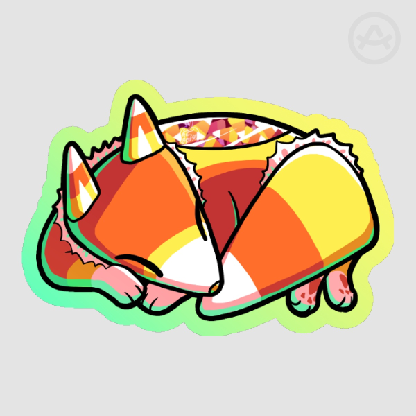 blackeyebruise's tweet photo. candy corn foxes dropped https://t.co/bwl05zK0i8 available as both stickers and charms https://t.co/FTdlycFWC6