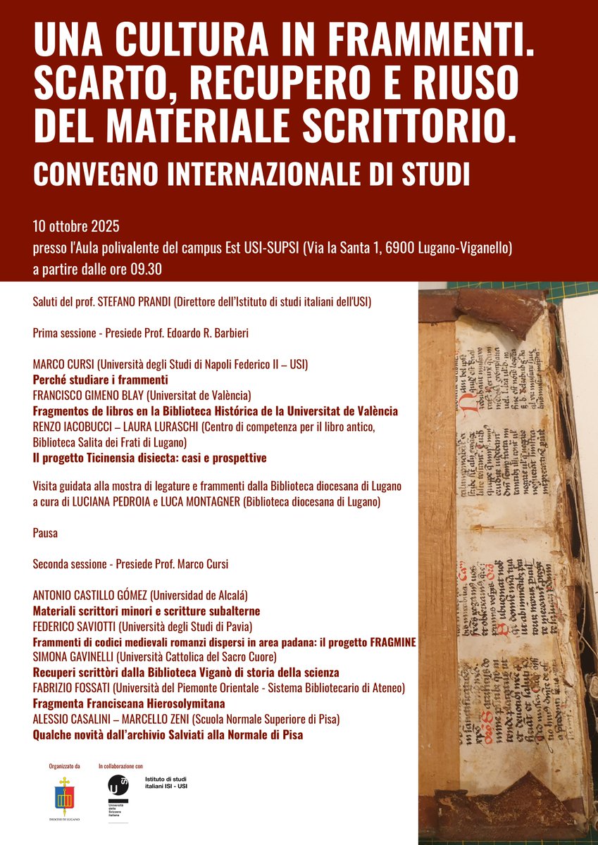 El viernes, en Lugano, congreso sobre fragmentos, materiales menores y escrituras subalternas. Intervendrá Antonio Castillo Gómez, de <a href="/grafosfera/">SIECE-LEA</a>