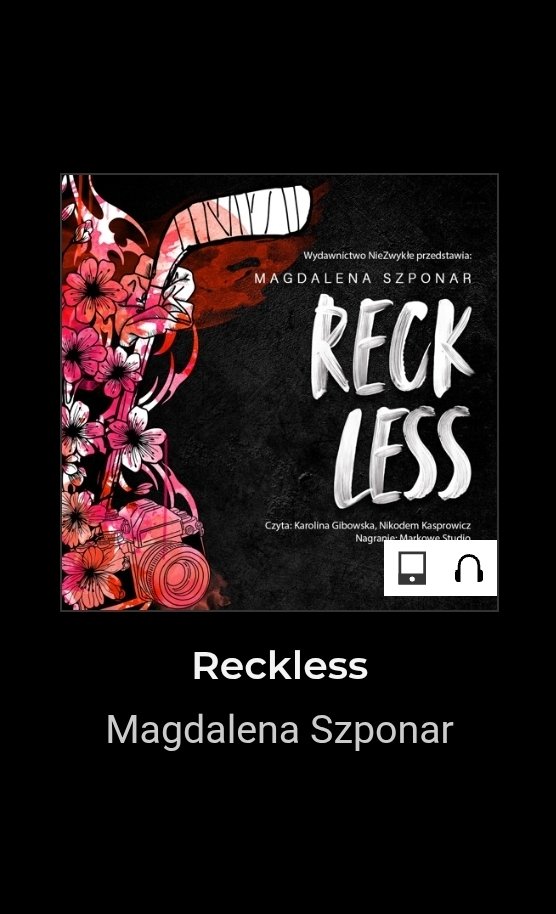 jaczytam's tweet photo. Na legimi jest juz audiobook 😍😍
#recklessms
@magdaszponar https://t.co/yTmBACBuau