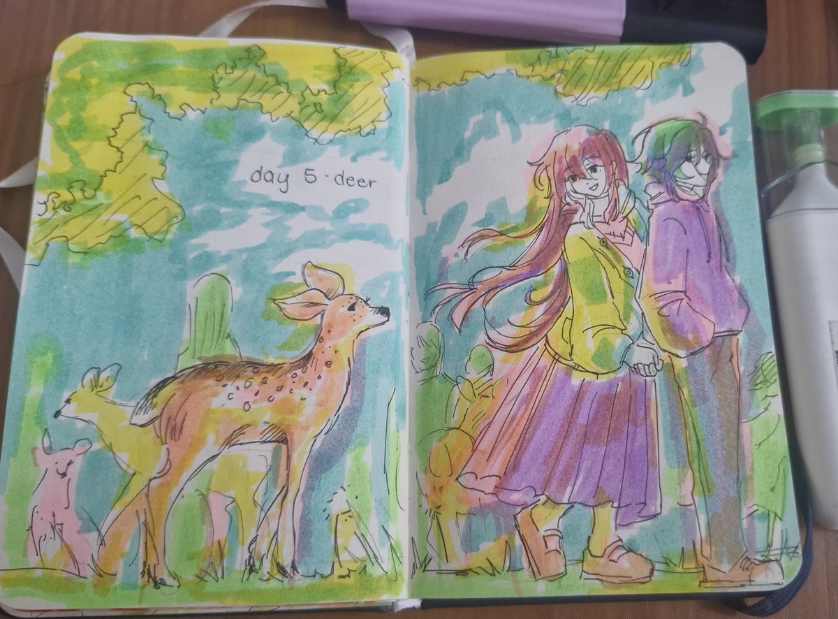 #inktober2025 Day 5-deer #huxiao