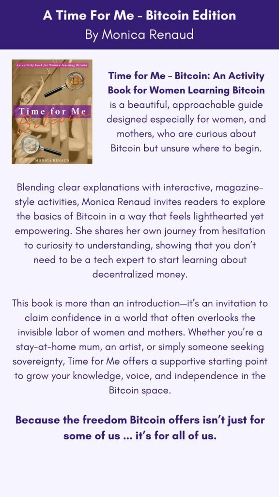 Time for Me - Bitcoin: An Activity Book for Women Learning Bitcoin by @mummastacks 🧡

go.shopmy.us/p-27066299