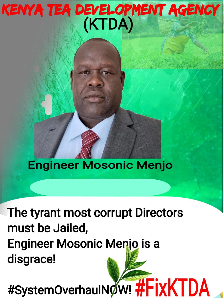 GusiiTycoon's tweet photo. Directors often collude with insurance companies to exaggerate losses and share the compensation payouts. This fraud further drains farmers’ earnings. #FixKTDA, KTDA Looters https://t.co/U1r8deMHRO