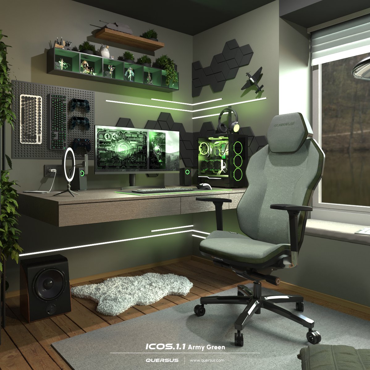 QuersusFR's tweet image. QUERSUS ICOS.1.1 Army Green - une chaise qui s'intègre parfaitement dans n'importe quel espace et convient à tous les utilisateurs car elle offre :
✅Une ajustabilité totale - siège, appui-tête et accoudoirs personnalisables pour un ajustement parfait à chaque utilisateur
✅Tissu…