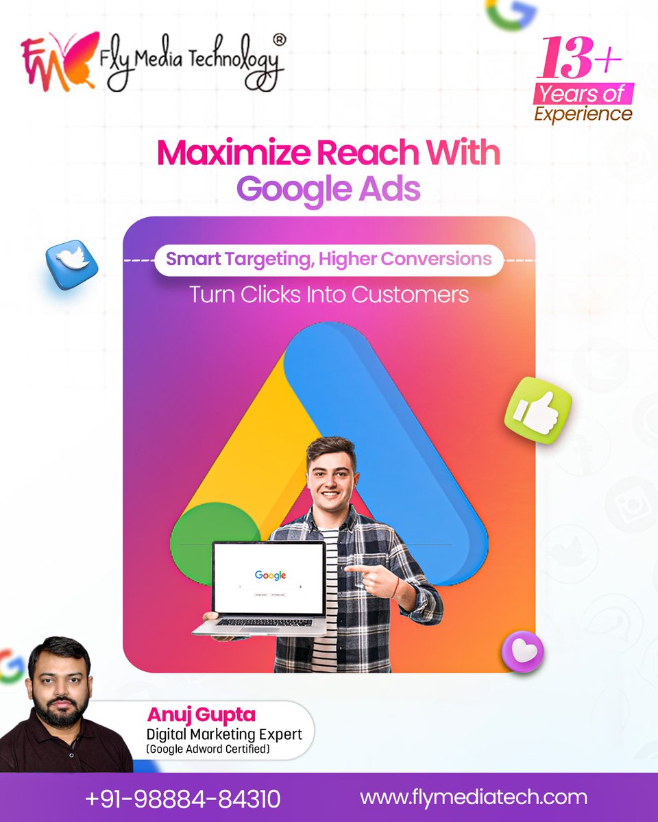flymediatech1's tweet image. Boost your business visibility with Flymedia Technology – the leading Google Adwords company in Punjab. We specialize in smart targeting and higher conversions to turn your clicks into real customers.

☎+91-98884-84310
🌐 flymediatech.com

#FlymediaTechnology #GoogleAds