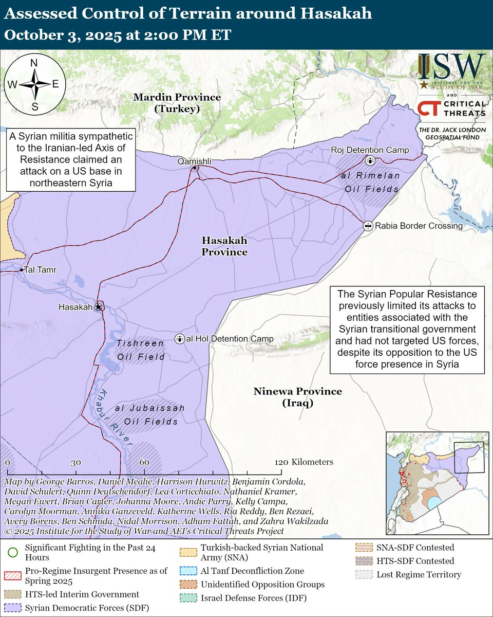 aftermath_user's tweet image. The October 2 claim reflects expanding militancy in northeast Syria and may reshape U.S. posture in the region.

CHECK IT OUT: intelligence.after-math.es/articles/4632

#Syria #USForces #IranBackedMilitia #Hasakah #SyrianConflict