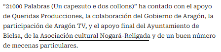 🎥🎞️ Nos femos muit contentos de que un documental como "21000 Palabras (Un capezuto e dos collons)" que ha contau con o refirme de #Nogara 
🏅 se faiga con Premios que dignifiquen y faigan visible a situación de l'aragonés, en iste caso belsetán 🗣️