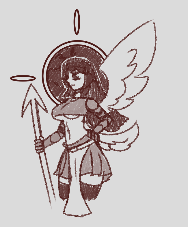 Quick sketch of penny. Working on a small redesign, changing her hair color and I need to do more drawings to see how the vibe feels.