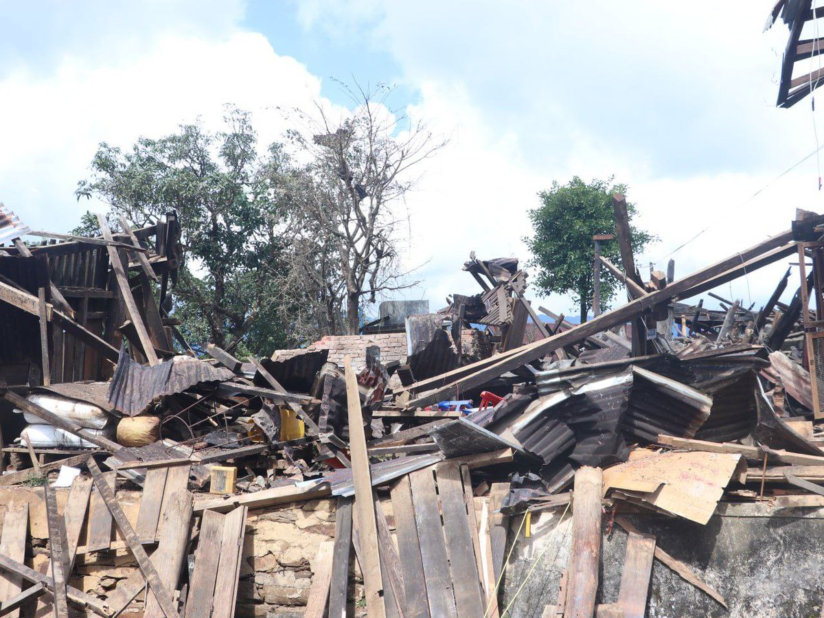 IrrawaddyNews's tweet photo. Two boys aged 10 and 13 were killed and nine people including six children were wounded when a junta jet bombed Zeltonehone Village in Namhsan Township, Shan State on Saturday, said the TNLA, which controls the township. (Photo: TNLA) #WhatsHappeningInMyanmar https://t.co/SCBALIWVei
