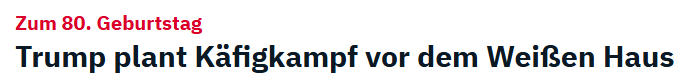 Er meint das vermutlich ernst.