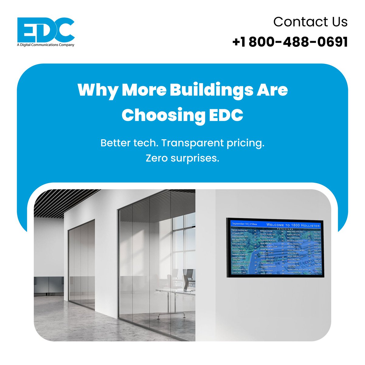 marketingedc35's tweet image. Why are facilities switching to EDC?
✅ No hidden fees
✅ No overpriced software
✅ ADA-ready designs
Smart signage that just works.
💼 Hospitals to HQs trust EDC.
📲 Link in bio to upgrade.

#SmartSignage #DigitalDirectories #EDCSolutions #FacilityTech #FacilityManagement