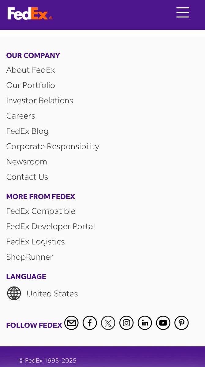 llillillulu's tweet image. FedEx site is so broken in the past year. This makes sense now. The dom is so fucked up it renders the footer first and the tracking all loads in one big div that appears 5 seconds later. 100% code from India
