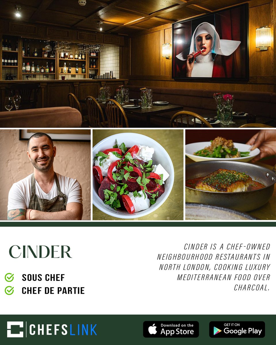 chefslink's tweet image. 𝐖𝐄’𝐑𝐄 𝐇𝐈𝐑𝐈𝐍𝐆 ⁃ 𝐂𝐇𝐄𝐅𝐒 👨‍🍳 Join the team at Cinder
🔗 𝗘𝘅𝗽𝗹𝗼𝗿𝗲 𝗼𝗽𝐞𝐧 𝗿𝗼𝗹𝐞𝘀 𝐡𝐞𝗿𝐞 👉 chefslink.com/en/restaurant/…
📩 For more info, contact: info@chefslink.com
🌐 Visit us at chefslink.com

#chefjobslondon #chefuk #chefjob #chefjobs #cheflife