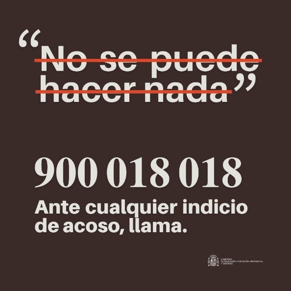 educaciongob's tweet photo. 📲 900 018 018 — gratuito y 24/7

Ante cualquier indicio de acoso escolar, llama. Atención profesional y confidencial para alumnado, familias y centros. No estás solo/a.

#AcosoEscolar #Convivencia #NoAlAcoso https://t.co/qmNL5NHjLs