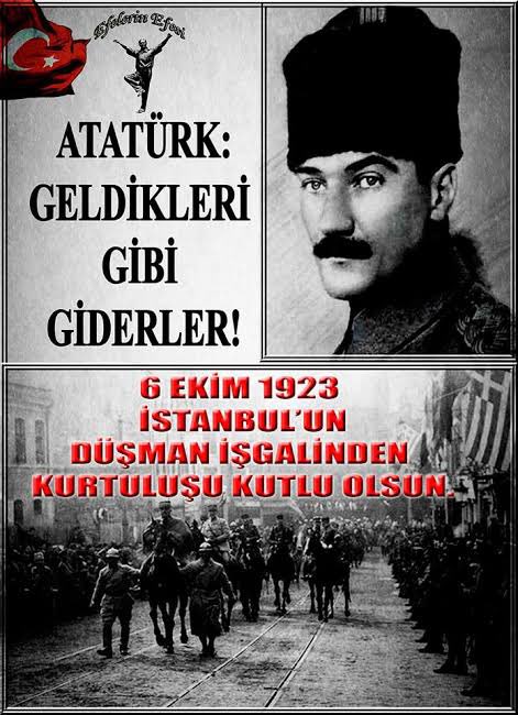İstanbul’un düşman işgalinden kurtuluşunun 102 . yıl dönümünde; ecdadımızın vatan sevdası, azmi ve bağımsızlık inancı önünde saygıyla eğiliyoruz.
Bu kutlu şehir, bir kez daha özgürlüğün, direnişin ve milli birliğin sembolü olmuştur
Cumhuriyetimizin ışığıyla daima aydınlık kalacak