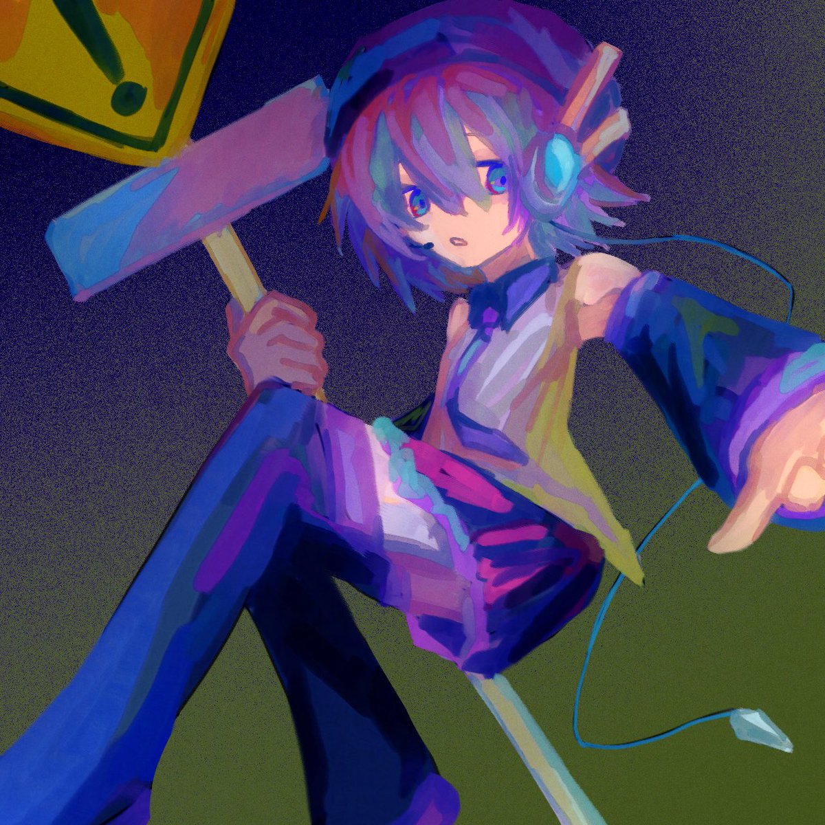 sakitako1325's tweet photo. 清書というか滅茶苦茶厚塗りしまくりました

#デフォ子 #唄音ウタ https://t.co/BCiUn4Zspb