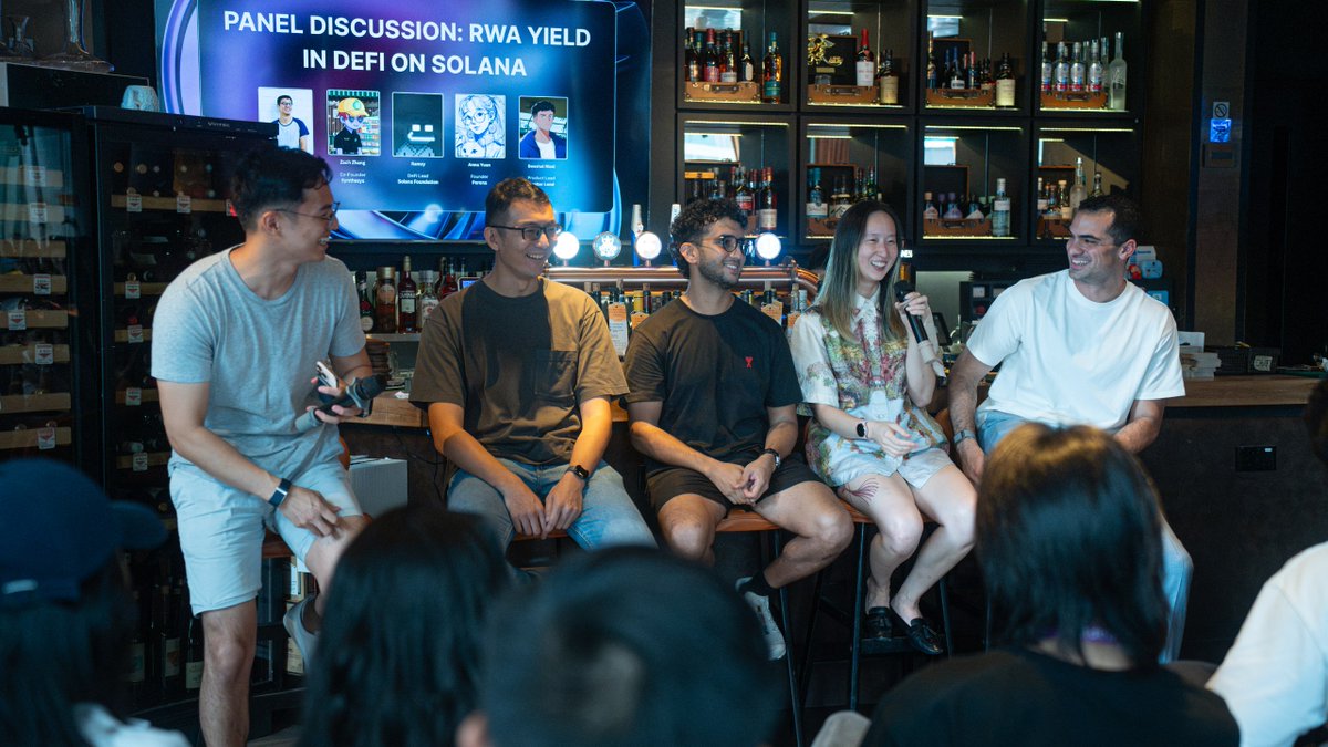 SuperteamSG's tweet image. Brought together @SolanaFndn, @jup_lend , @Perena__, @synthesysco, @MeteoraAG and the Superteam SG community to explore Real-World Assets on Solana.
From tokenisation strategies to protocol evaluations, the conversations on why Solana is becoming the go-to settlement layer for…
