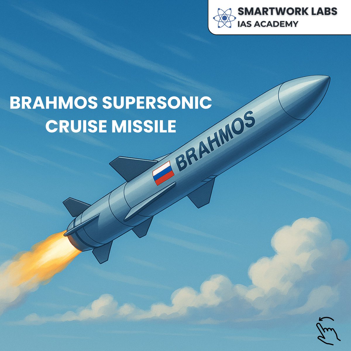 Smartwork_Labs's tweet image. 🚀 BrahMos supersonic cruise missile — Indo-Russian precision strike weapon (Mach 2.8–3.0), two-stage propulsion, tri-service deployment &amp;amp; growing indigenisation under Atmanirbhar Bharat.
#BrahMos #DRDO #IndiaRussia #SupersonicMissile #UPSCCurrentAffairs #UPSC2026 #UPSC2027