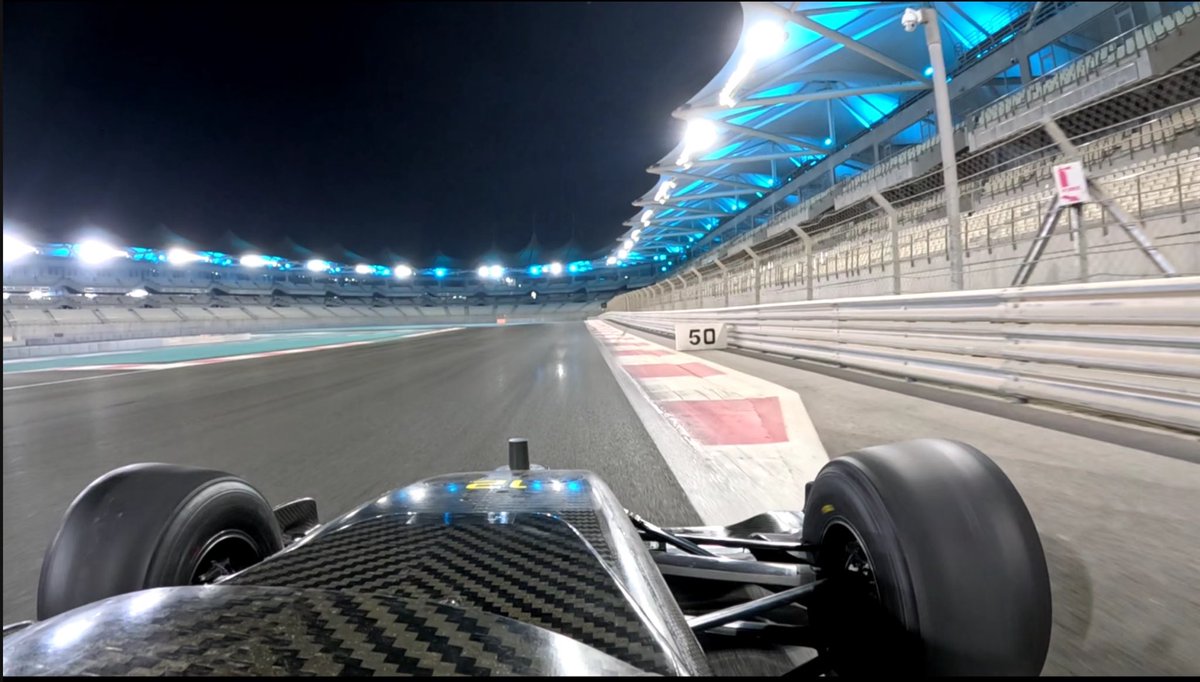 Code19Racing's tweet image. POV from Code19’s autonomous Super Formula race car at Yas Marina Circuit prepping for @A2RLeague Season 2.