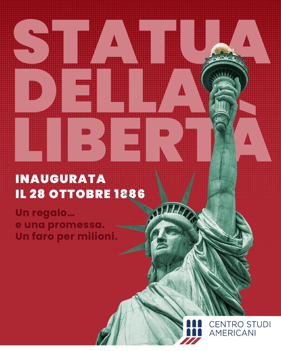 28 ottobre 1886: si inaugura la Statua della Libertà 🗽
Non solo un monumento, ma una promessa per milioni.
Scopri la sua storia →
👉 linkedin.com/company/centro…
#StatueOfLiberty #28OTTOBRE