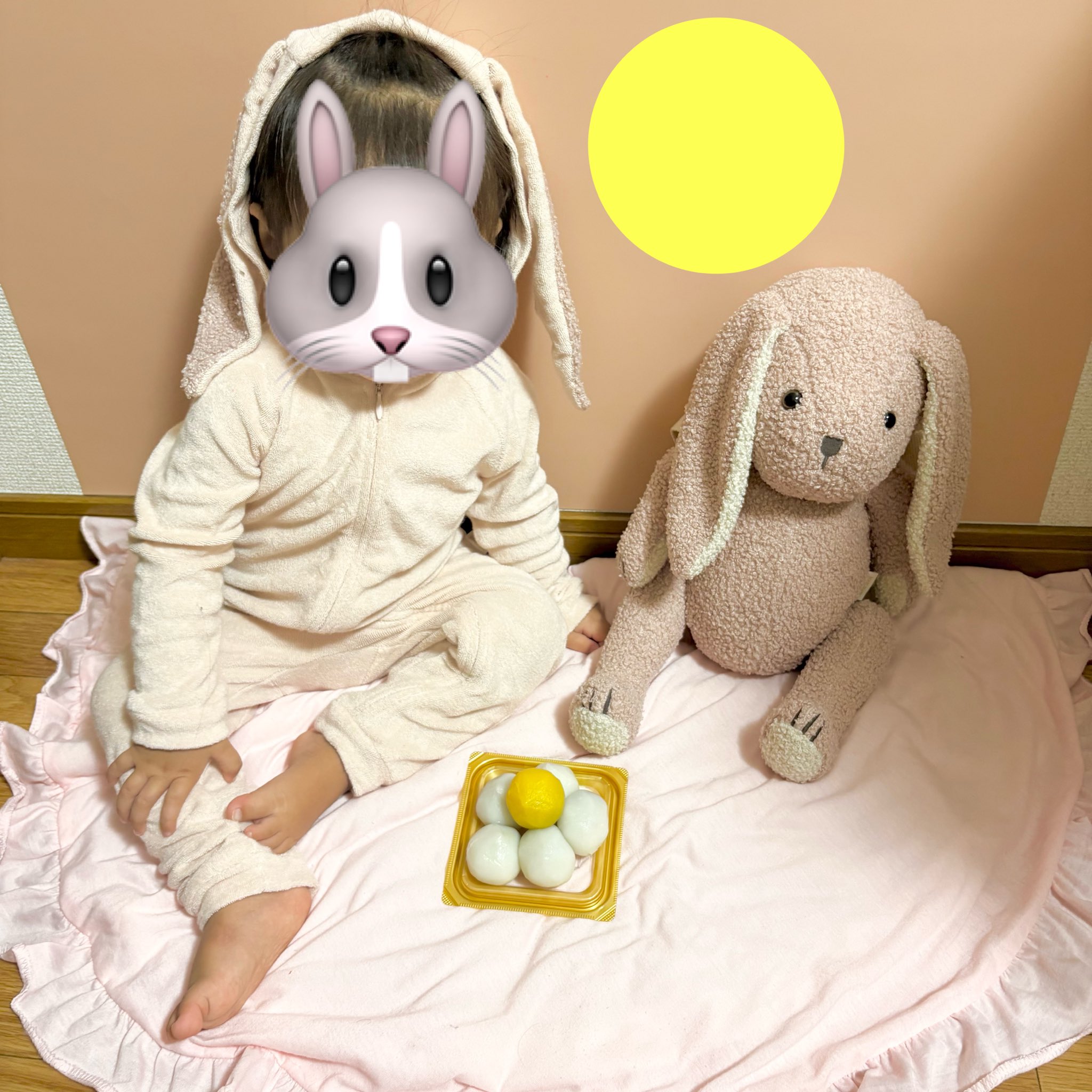 moon様 ピンクオパールうさぎちゃん2点おまとめ♡大サイズNo.1459 ピンクのうさぎちゃん♡